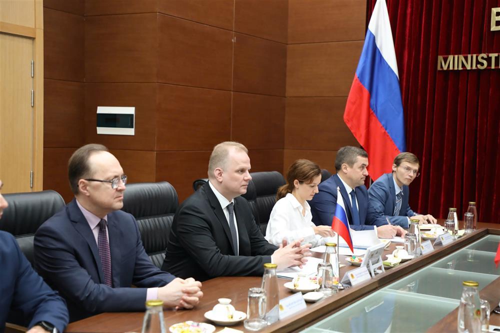 Deputy Secretary of Russian Security Council Venediktov Aleksandr Nikolaevich speaks at the meeting.