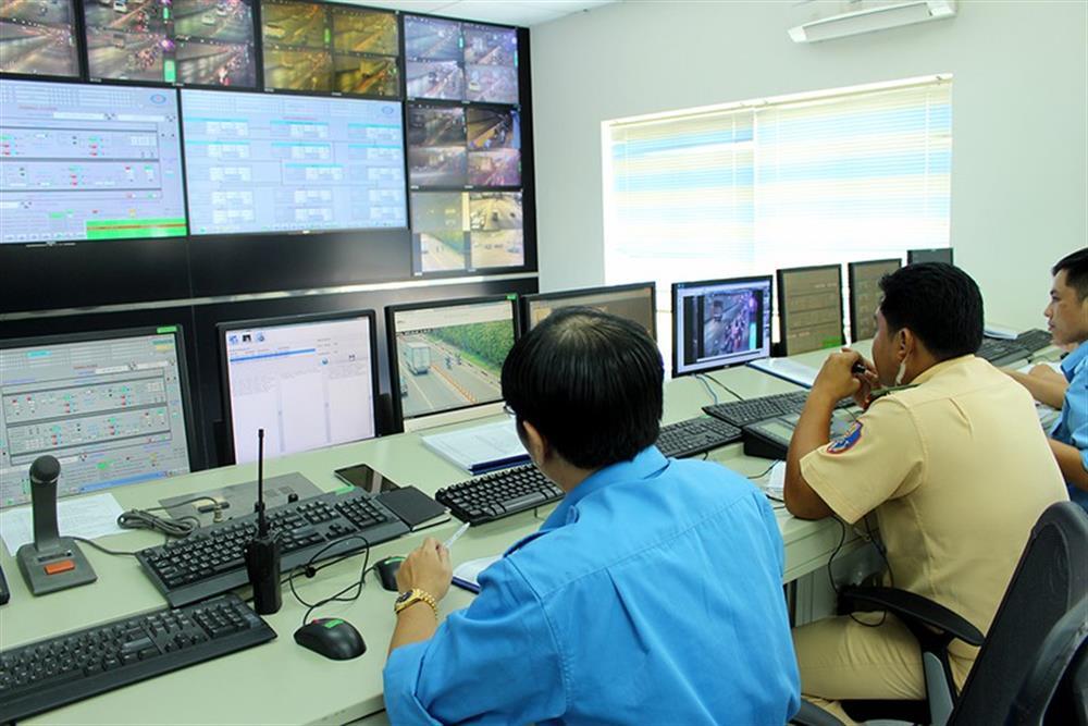 The digital map system of HCMC Police Department’s Command Information Center.