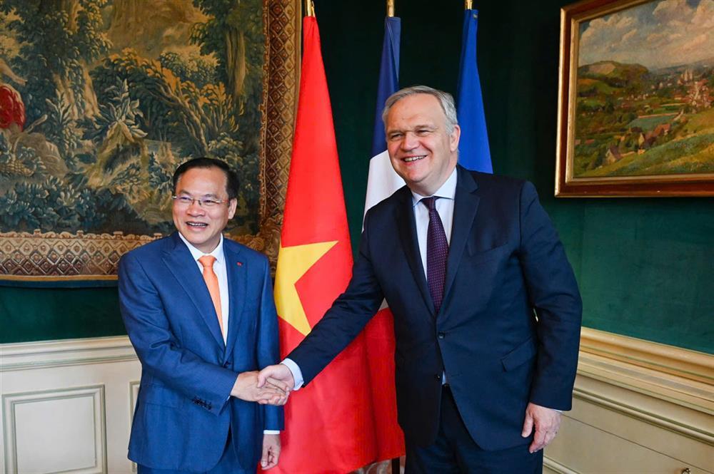 Deputy Minister Nguyen Van Long and Minister Francois Noel Buffet.