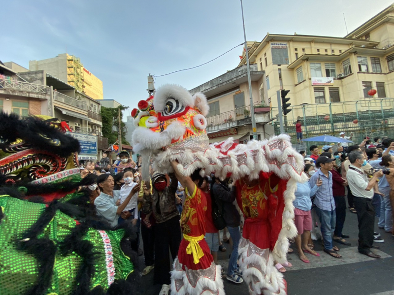 Policemen ensure security during First Full Moon Festival