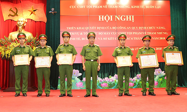 Various outstanding officers honored at the event.