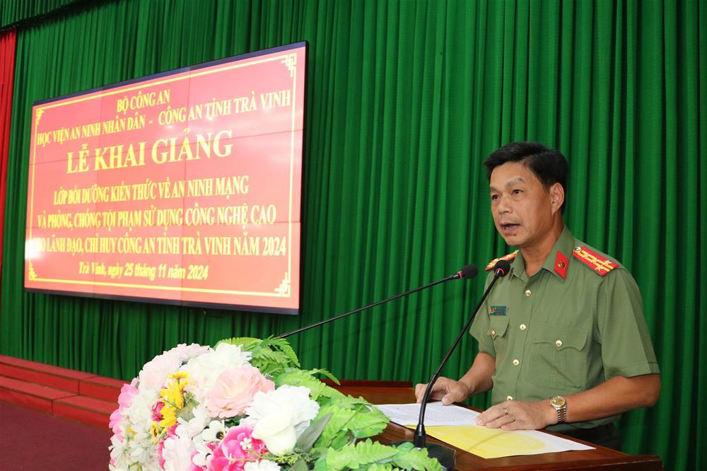 Senior Colonel Nguyen Van Thiet speaks at the opening ceremony.